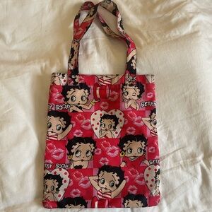 Betty Boop Red and Pink Graphic Tote